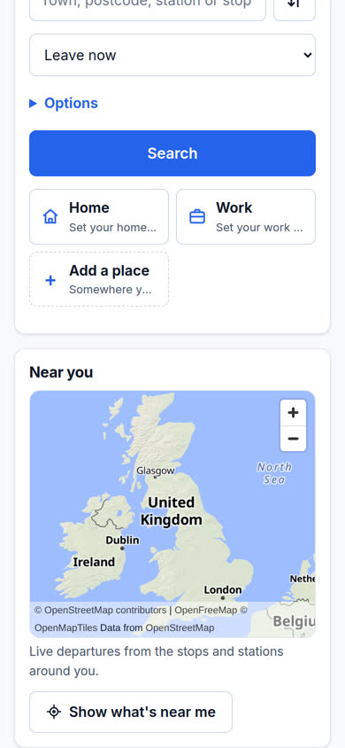 The Near you map